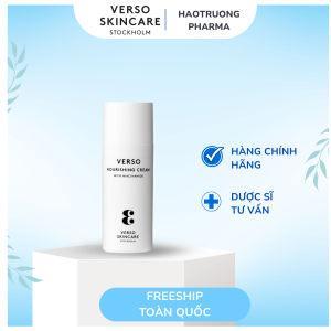 Verso Nourishing Cream – Kem Dưỡng Ẩm Sâu, Phục Hồi Da Khô, Nhạy Cảm, Cải Thiện Hàng Rào Bảo Vệ Da 50ml