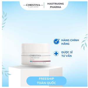 Kem Dưỡng Christina Line Repair Satin Smooth Night Cream Dưỡng Căng Bóng, Tái Tạo Da Ban Đêm 50ml