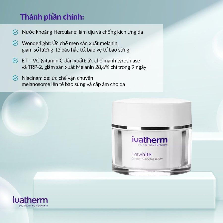 Thanh-phan-cua-kem-duong-tri-nam-lam-sang-da-Ivatherm-Ivawhite-Lotion-Cream