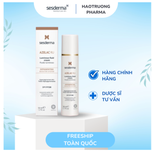 Sesderma Azelac RU Luminous Fluid Cream 50ml – Sữa Dưỡng Làm Sáng Da, Tích Hợp Chống Nắng