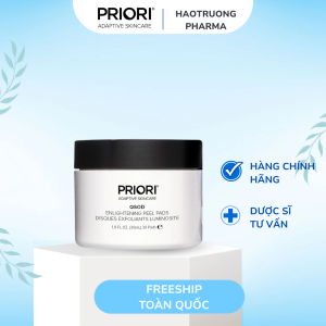 Priori Q+Sod Enlightening Peel Pads: Miếng Tẩy Da Chết Làm Sáng & Tái Tạo Chuyên Sâu - Giảm Thâm, Thu Nhỏ Lỗ Chân Lông