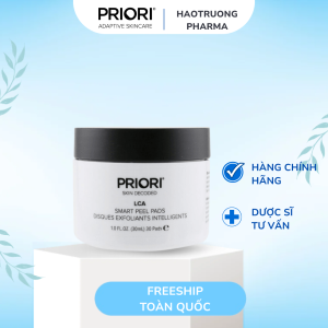PRIORI LCA SMART PEEL PADS: Miếng Tẩy Da Chết Chuyên Nghiệp - Mờ Thâm, Giảm Mụn & Se Khít Lỗ Chân Lông