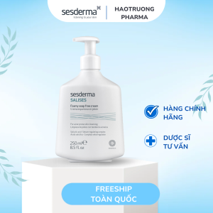 Sesderma Salises Foamy Soap Free Cream 250ml – Sữa Rửa Mặt Dịu Nhẹ Cho Da Dầu Mụn, Kiềm Dầu